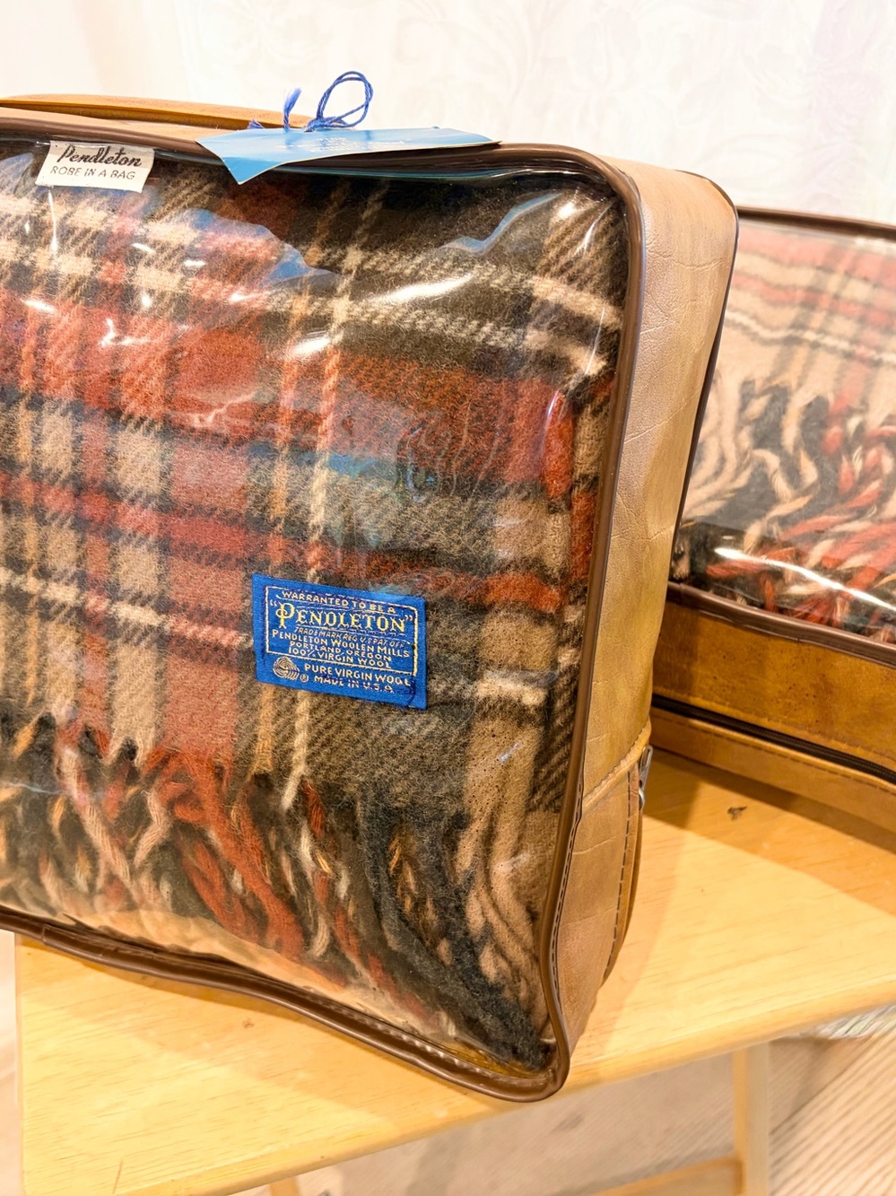 New Vintage 1960 Pair Pendleton Highland Motor Virgin Wool Blankets 52 x 70 #990
